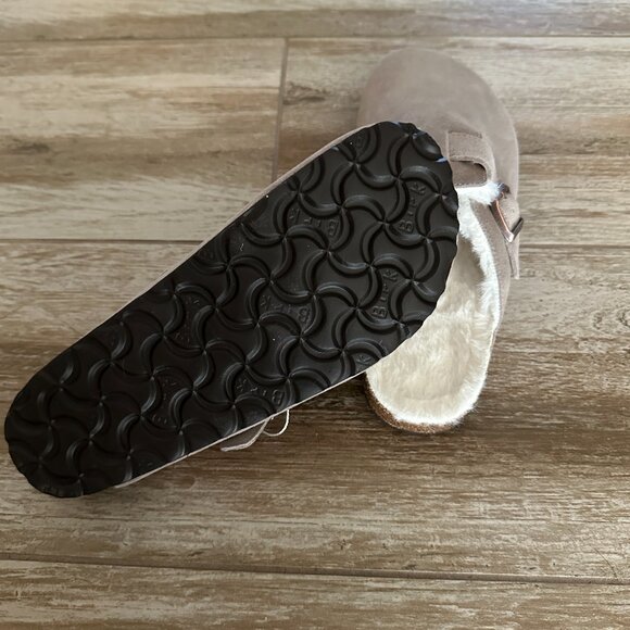 BIRKENSTOCK Boston Shearling Taupe Clogs size 7 7.5 8 8.5 9 9.5 38 39 40 Women’s - Picture 5 of 7